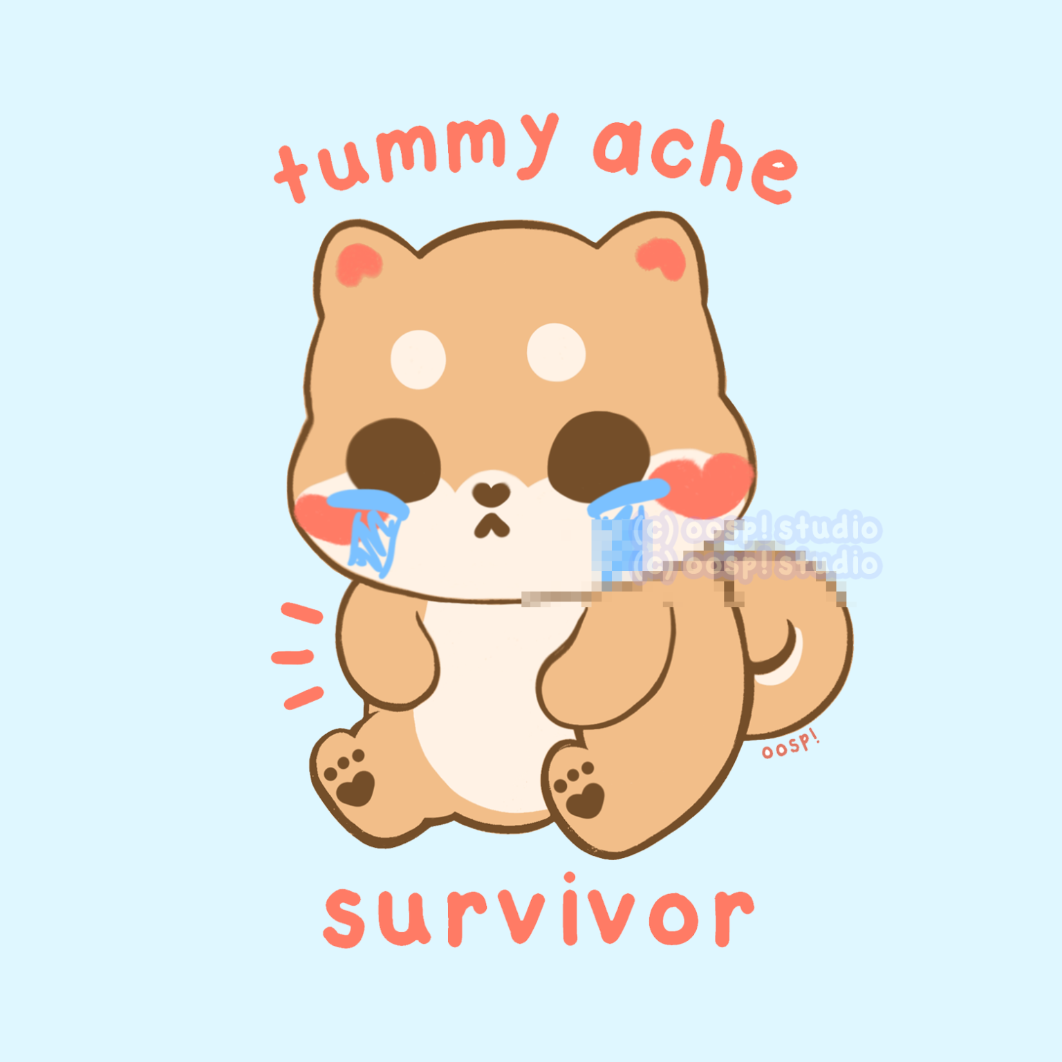 tummy-ache-survivor-mini-sticker-old-design-oosp-studio