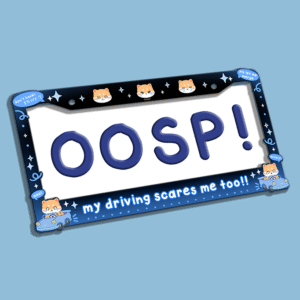 My Driving Scares Me Too License Plate Frame